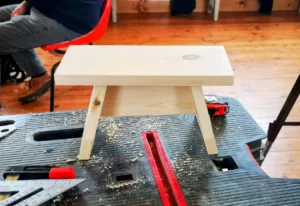 completed article one pine footstool